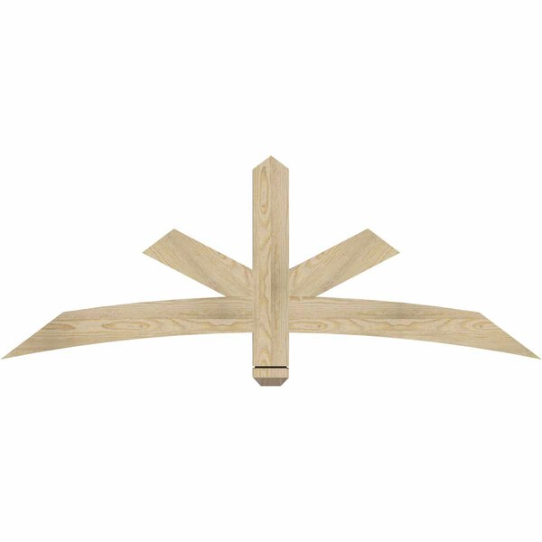 Ekena Millwork Alberta Rough Sawn Timber Gable Bracket, Douglas Fir, 60"W x 22"H x 2"D x 4"F, 9/12 Pitch GBW060X22X0204ALB00RDF - main